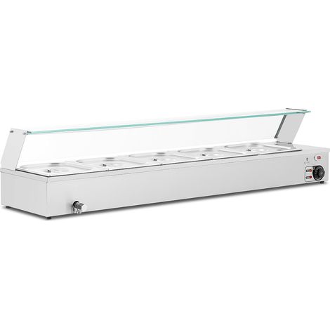 Scaldavivande bagnomaria display bagnomaria professionale bagnomaria 2.000 watt rubinetto di scarico 5 x GN 1/2 140004224