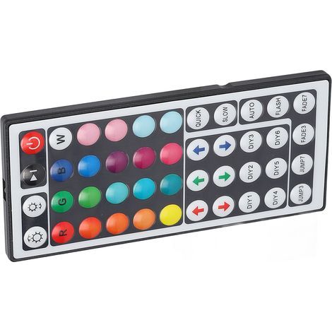 44-Tasten-Infrarot-RGB-Mehrfarben-LED-Fernbedienung für 5050- und 2835-LED-Streifen, Farbsteuerung mit IR-Sensor (1/5)