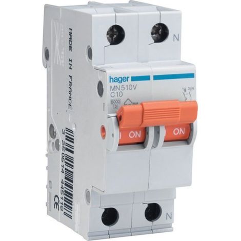 HAGER MN232V  Interruptor automático MN 2P 32A curva C