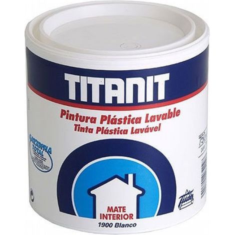 Pittura lavabile per pareti e soffitti titanit opaco bianco interno ed esterno protetto 750ml titanlux 029190034