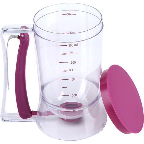 Doseur manuel de pâte à cupcakes, crêpes et gaufres de 900 ml - Outil de cuisine et de pâtisserie (1/5)