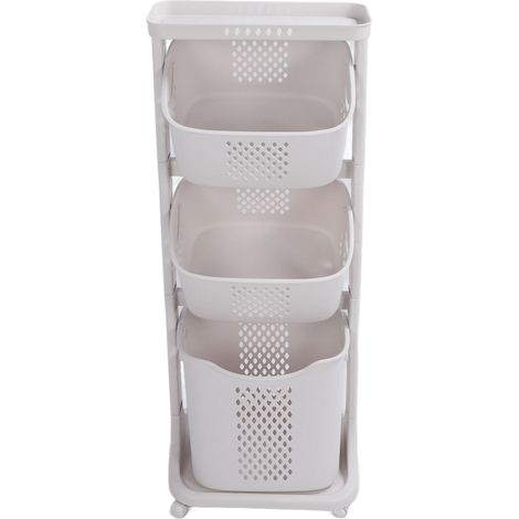 Étagère de cuisine multifonctionnelle de grande taille en PP, étagère de rangement simple pour salle de bain et salon, 3 niveaux (1/5)