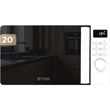 Micro-ondes EVVO M20 White, pose libre, fonction gril, 800 W, capacité 20 L, écran digital (1/5)