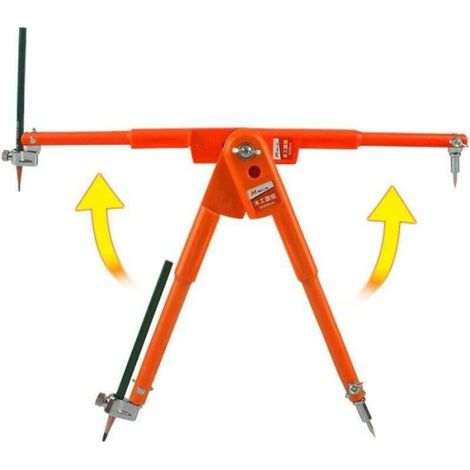 Compas Pour Bois - 450 mm Et 750 mm - Aile Et Porte-Crayon - Diamètre Max 75 Cm - Lot De 2 (1/4)