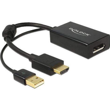 delock 62667 Convertisseur HDMI vers DisplayPort Noir (1/3)