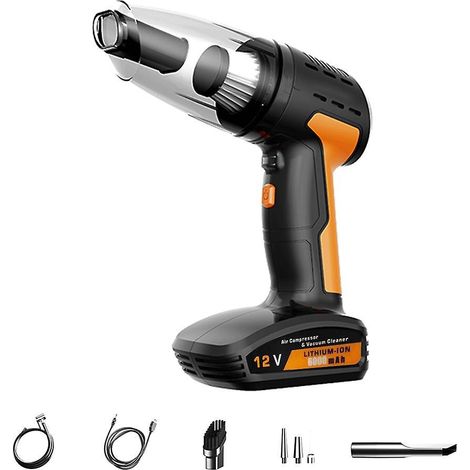 Multi-function High Power Car Vacuum Cleaner Cordless Rechargeable Car Tire Inflator Pump Digital Di