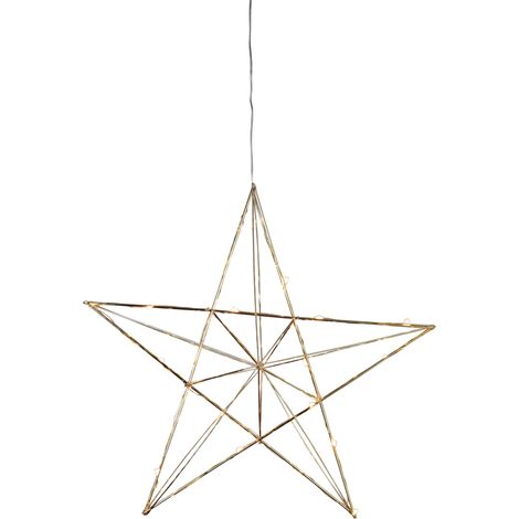 EGLO LED Weihnachtsdeko mit Dekostern zum Aufhängen, Hängedekoration Weihnachten mit Timer, Fenster Weihnachtsstern hängend aus Metall in Messing, warmweiß (1/3)