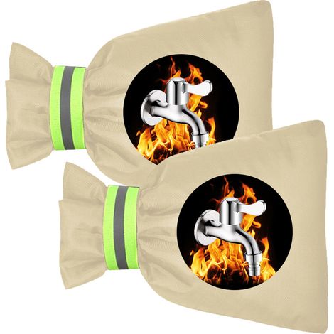 Housse d'hiver pour robinet extérieur, sac de congélation pour robinet de jardin, support de tuyau d'arrosage haut, couche isolante antigel réutilisable pour tuyaux (1/5)