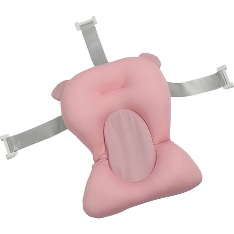 Babybadematte, Babybadekissen, Babybadematte für Babys und Kleinkinder, Kunststoff, große Größe, Rosa (1/5)