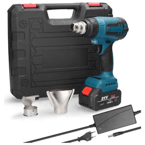 RHG Decapeur Thermique 1300W Design Compact Pistolet à Air Chaud Robuste Contrôle de Température Variable 50-600℃ avec 3 Buses pour Travaux Manuels, Film Vinyle -A (1/5)