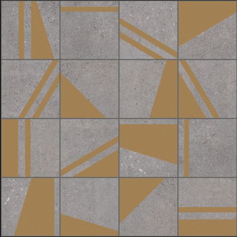 Carrelage sol / mur effet ciment 20x20 cm KOKOMO GRAFITO ORO NASSAU PATCHWORK (vendu par boite de 1m2) (1/4)