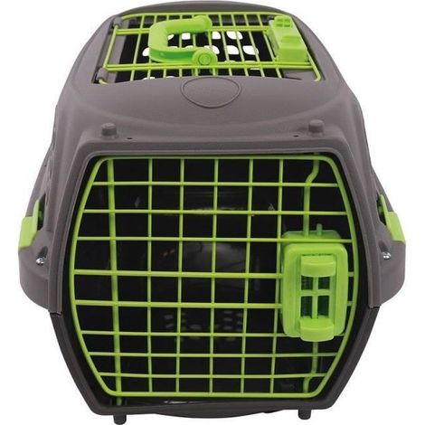Transportbox für Katzen M.PETS ECO GIRO - Kunststoffkäfig - Größe M - Grau