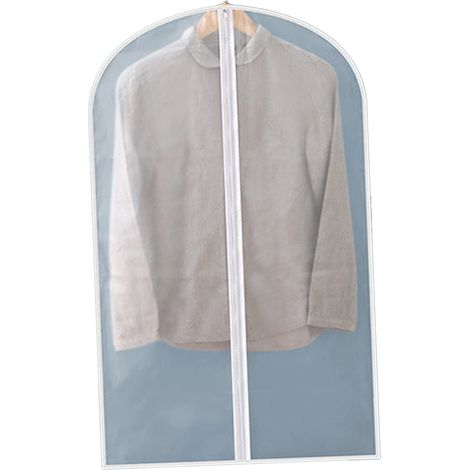 Housse anti-poussière pour vêtements en PEVA et tissu non tissé, style minimaliste, pour penderie, 60 x 100 cm (1/5)