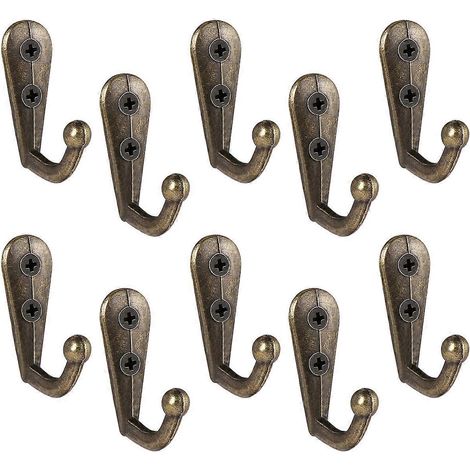 BESTOMZ 10er-Pack robuste Wandhaken im Antik-Stil für Kleiderschränke und Handtücher (1/3)