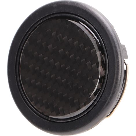 Bouton de klaxon pour volant, diamètre 50 mm, en fibre de carbone, universel pour volant à 6 boulons. (1/5)