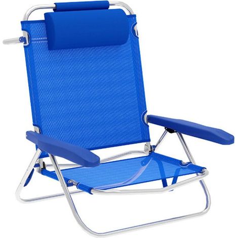 Marbueno Faltstuhl Blau Aluminium Textilène