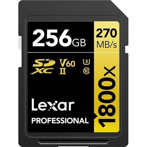 Carte mémoire SD Lexar SDXC 256 Go Noir