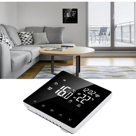 Thermostat Intelligent WIFI ME81H pour Plancher Chauffant, Chaudière Murale et Plancher Électrique - Compatible Tuya, AC230V, 16A, Fond Blanc Boutons Blancs (1/5)