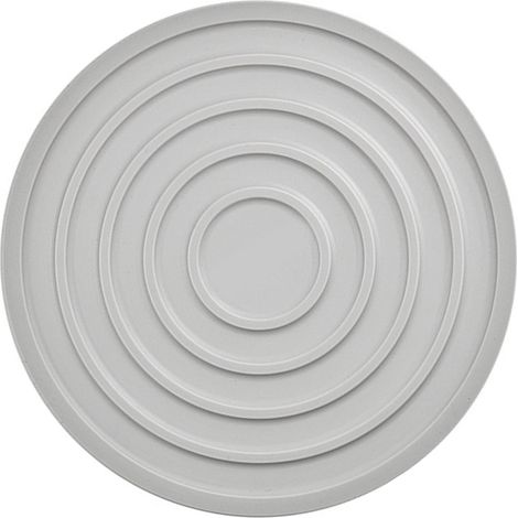 Dessous de verre en silicone gris antidérapant, résistant aux hautes températures, pour boissons chaudes et froides.