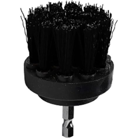 Brosse de nettoyage pour perceuse électrique 50 mm Brosse en nylon pour salle de bain, baignoire, carrelage, joint, sol, moquette, tige hexagonale de 6,35 mm (1/2)
