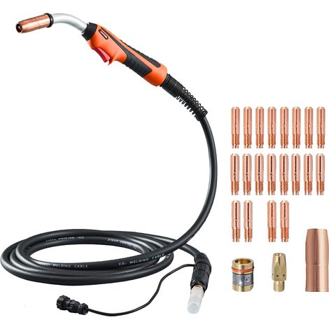 VEVOR Pistola per Saldatura MIG 250 Amp Torcia per Saldatura MIG, Cavo 4,57 m Compatibile con Saldatrici Millermatic 200, 210, 212, 250, 250X, 251, 252, per Fili di Saldatura 0,76 mm 0,88 mm 1,14 mm (1/5)