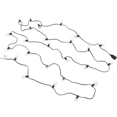 Guirlande lumineuse de 7,65 m avec 25 LED G40, étanche et décorative, idéale pour jardin, pelouse ou clôture. (1/5)