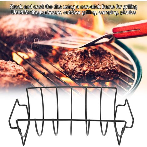 Grille de barbecue, support à poulet, support à steak antiadhésif (1/5)