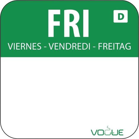 1000 étiquettes Alimentaires Jour Semaine - Vogue