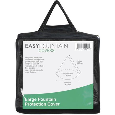 Luxury Lined Fountain Protection Cover - Large - Oxford 600d+PVC - L30 x W25 x H5.5 cm - Green