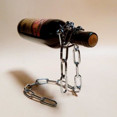 Porte-bouteille de vin flottant à effet magique, en corde ou en chaîne lasso, originalI2737 (1/5)