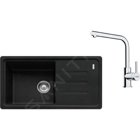 Franke Colonnes - Set de cuisine G268MČ, évier en fragranit BSG 611-78/39 + robinet FS 3230.031, noir mat/ chrome 114.0700.758 (1/4)