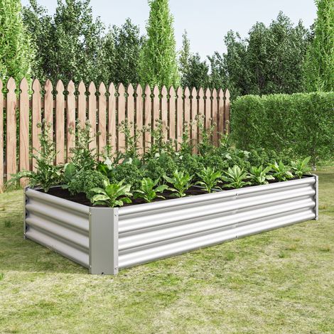 Bancal elevado de jardín metal 180x91x30 cm OKMYHOME (1/5)