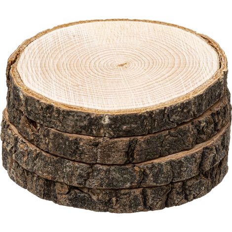 Ensemble de 4 sous-verres ronds Ecorce (1/4)