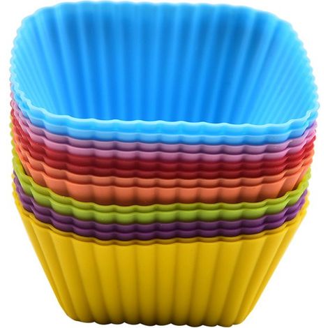 Silikon Cupcake Formen, 28er Pack Silikon Kuchenformen, wiederverwendbare Muffinformen, spülmaschinenfeste Silikon Cupcake Formen, Silikon Muffin (1/5)