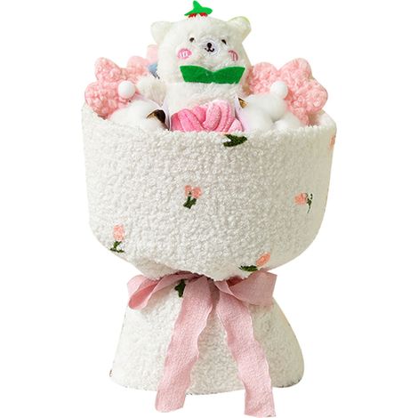Peluche Bouquet Ours Blanc Lumineux LED Guirlande Colorée Cadeau Anniversaire Saint-Valentin (1/5)