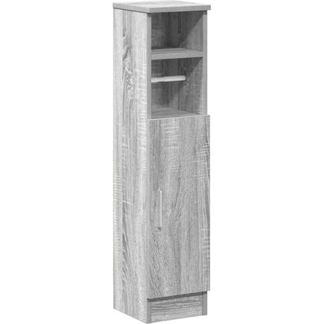 Maison Exclusive - Badezimmerschrank mit Rollenhalter Grau Sonoma