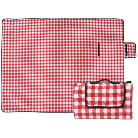 Couverture de Pique-Nique Tapis de Plage Imperméable 200 × 200cm,Tapis de Pique-Nique Léger et Lavable à Carreaux avec Poignée,Convient pour la Randonnée Voyage Camping en Plein Air,Parc (1/4)