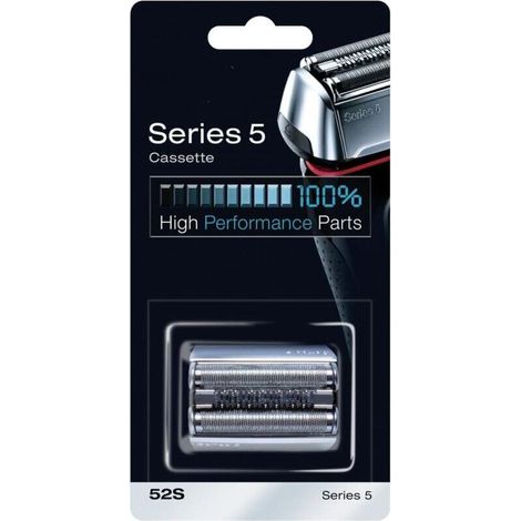 Ersatzscherkopf für Braun Series 5, silbern, passt zu Elektrorasierern Modell 52S-Kompatibles Produkt