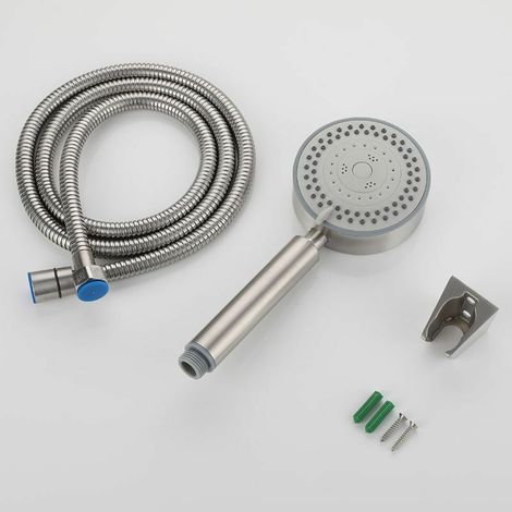royaluxe - Pommeau de Douche, Pommeau Douche Economiseur D'eau avec Tuyau 1.5M Douchette Douche Aalle de Bain Economie d'Eau Haute Pression en Acier Inoxydable 304 Installation et Nettoyage Faciles (1/5)
