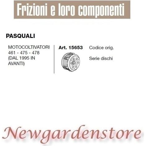 Serie dischi motocoltivatore 461 475 478 compatibile PASQUALI 15653