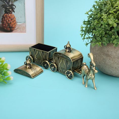 Boîte à Souvenirs Dentaires en Métal - Coffret à Bijoux en Forme de Carrosse Cadeau Original (1/4)