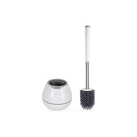 Brosse WC à long manche en plastique, nettoyage sans angles morts, brosse de toilettes ergonomique pour un entretien facile et hygiénique. (1/3)