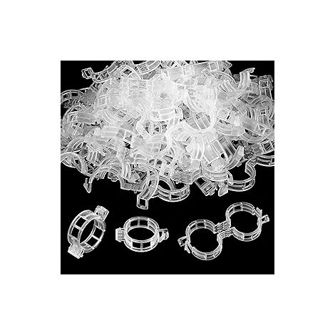 300Pcs Tomato Clips, Plastic Trellis Clips Plant Support Clips, Plant Clips for Support, Grape Vine, Tomato Vine, Vegetables Plants (1/4)