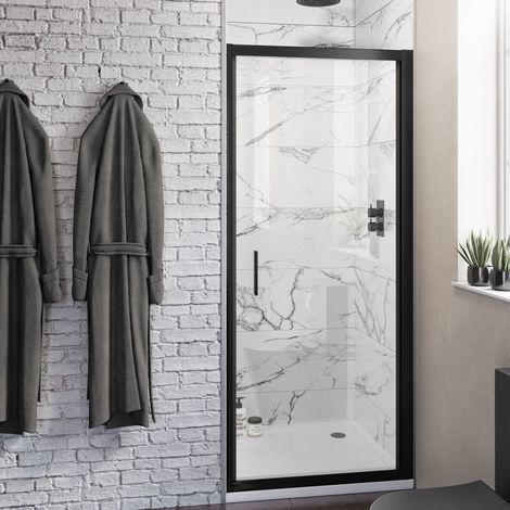 Black 1000mm Pivot Shower Door (1/3)