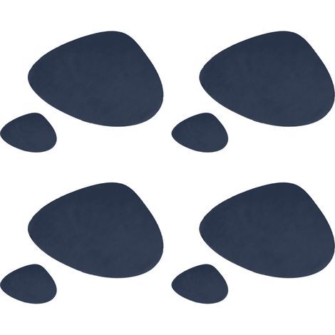 Tapis de Table en cuir résistant à la chaleur,-Bleu marine jaune (1/2)