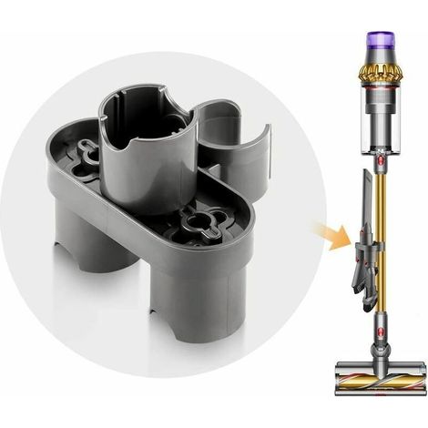 Support Mural pour Aspirateurs Dyson de Grande Taille V15 V11 V10 V8 V7 Convient à Différents Embouts de Brosse ou Buses Gris (1/5)