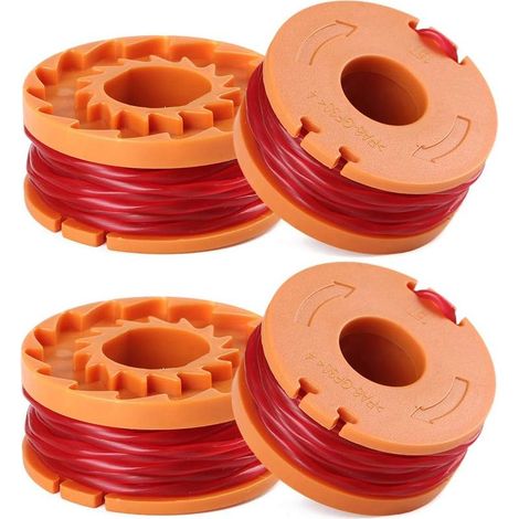 AGE Bobines pour Coupe-Bordures Worx WA0010 Replacement Trimmer Spool Line Bobine de Remplacement Fil pour Débroussailleuses Accessoires pour Outillage de Jardin 4 Pièces (1/5)