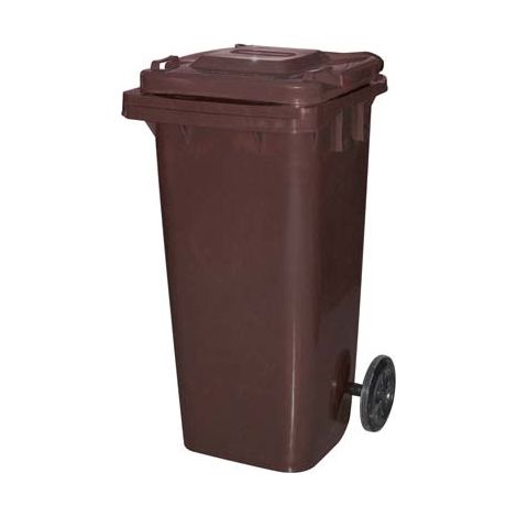 BIDONE IMMONDIZIA GREEN 120 + RUOTE ICS  MARRONE LT 120 CM 55X50 H.CM 94