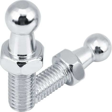 Set di 2 giunti sferici per ammortizzatori auto M8, perno a sfera da 8 mm, giunto sferico per ammortizzatore a gas da 10 mm, perno a sfera, ammortizzatore cofano, perno a sfera, ammortizzatore a gas, (1/4)