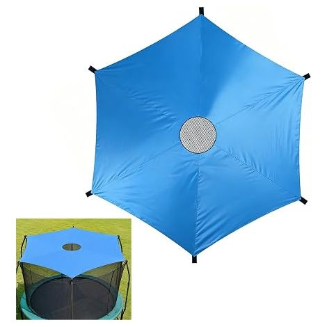 Trampoline Shade Cover, Diameter 183 x 244 x 305 cm Parasol for Trampoline, Trampoline Cover, Sun Protection Cover for Trampoline, Anti-UV Sail for 6 Pole Trampoline (1/5)